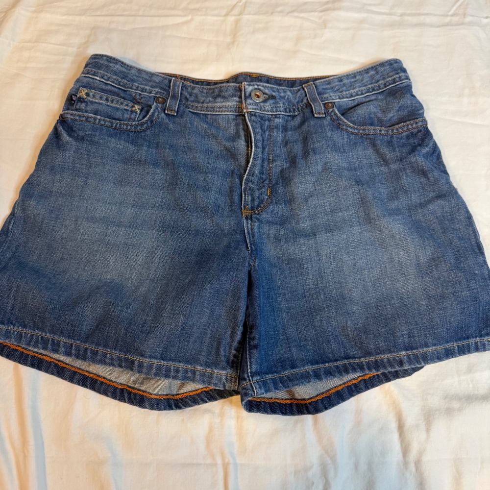Polo Jeans Co Ralph Lauren Saturday Shorts Womens 10 Blue Denim Mid Rise Cotton